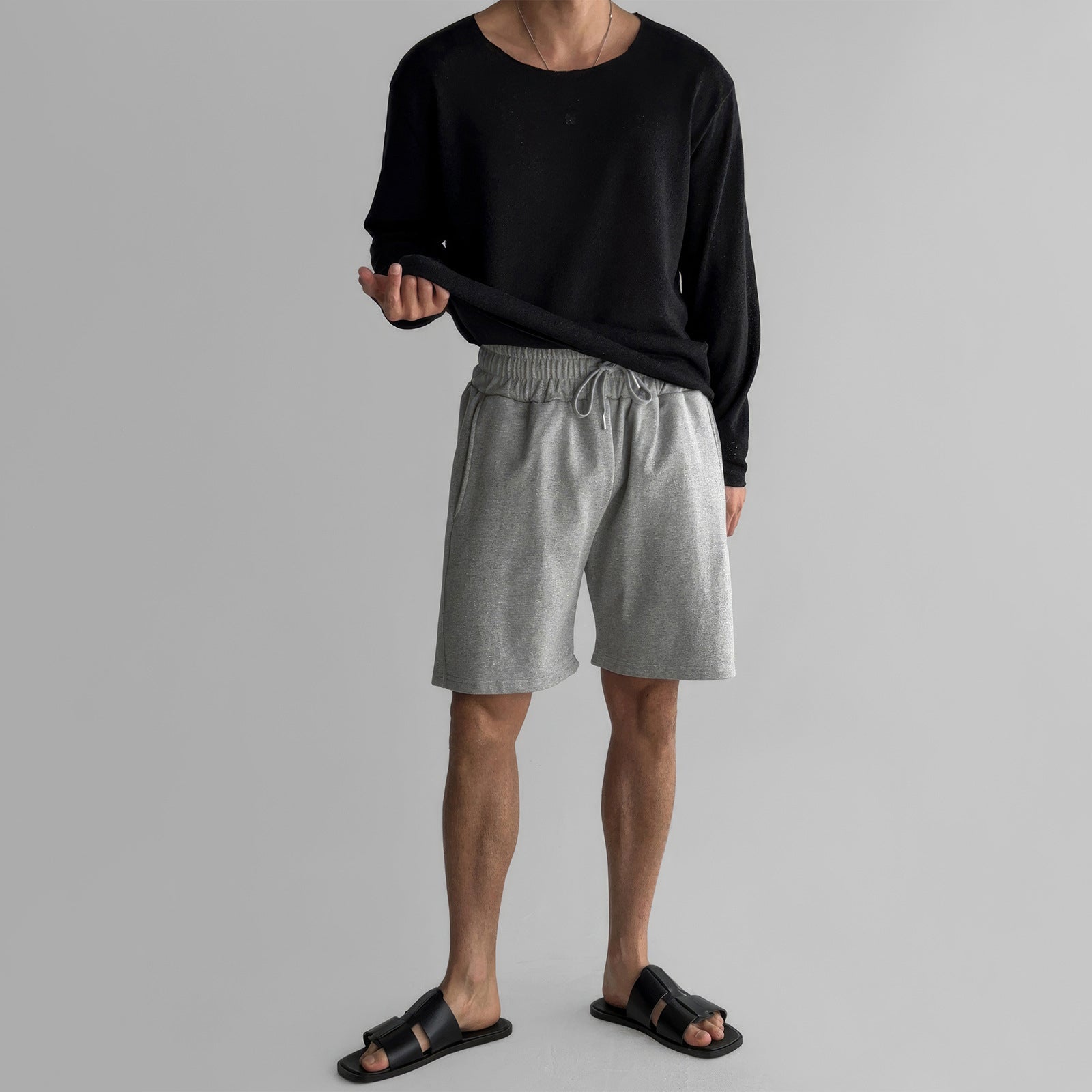 Herrskjorta Stickad Casual Stil 8