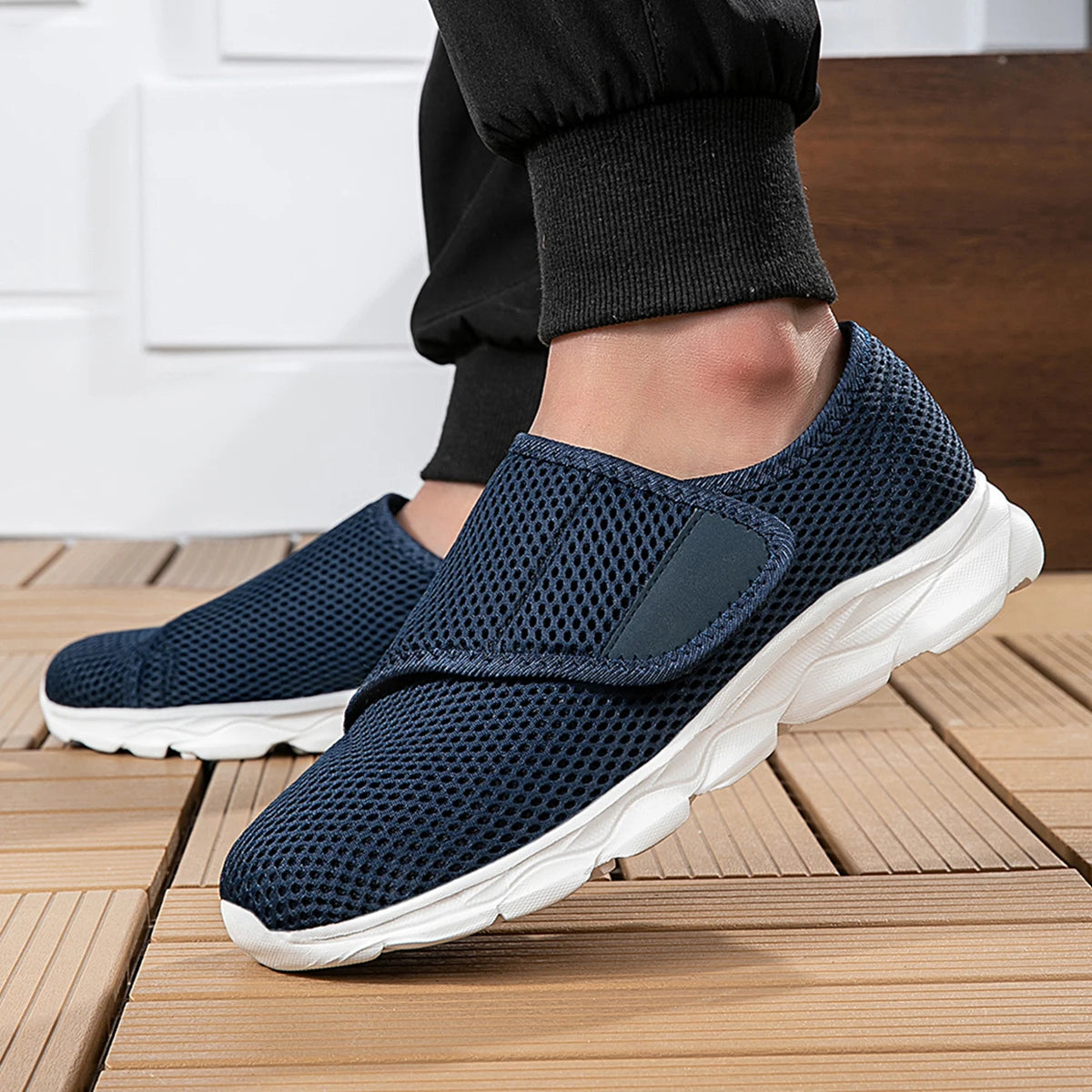 Herrskor Promenadskor för Bred Fot Mjuk Textil och Syntet 5