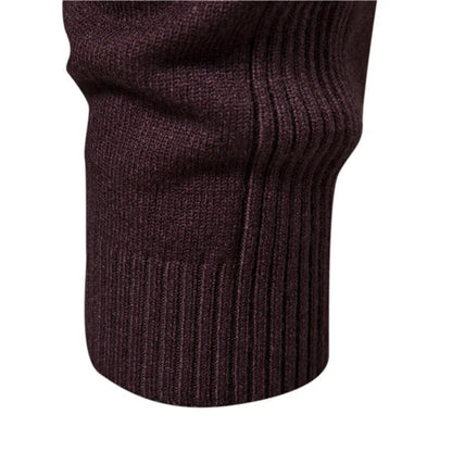 Herrtröja Halvhög Krage Varmrutig Design för Höst och Vinter 3