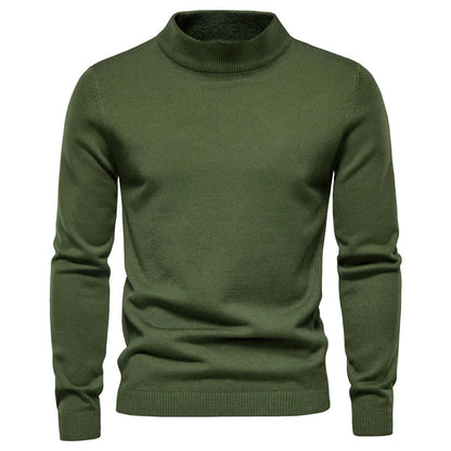 Herrtröja Halvhög Krage Varmrutig Design för Höst och Vinter 9