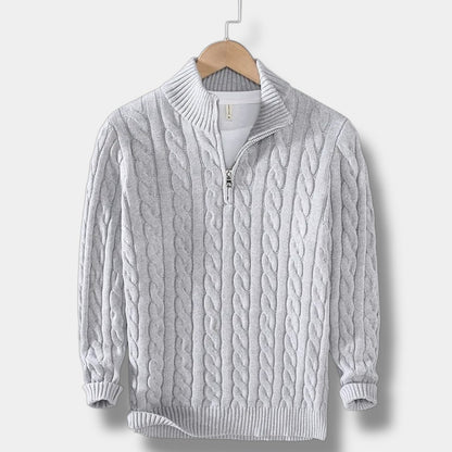 Herrtröja Mock Neck Jacquard Stilren 7