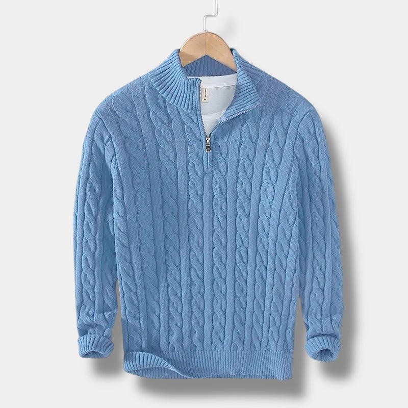 Herrtröja Mock Neck Jacquard Stilren 9