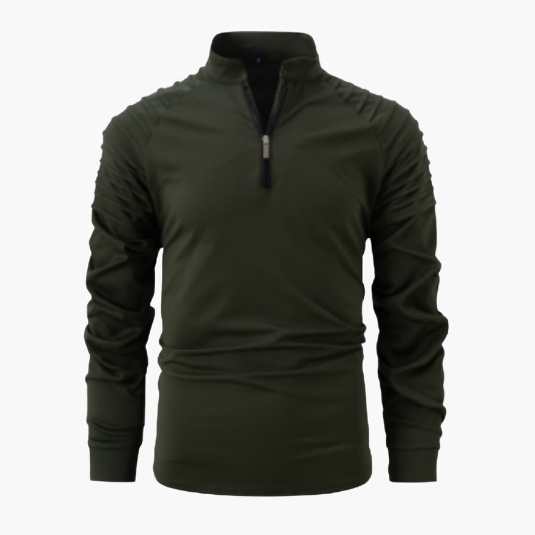 Herrtröja med Halv Dragkedja och Modern Design 6