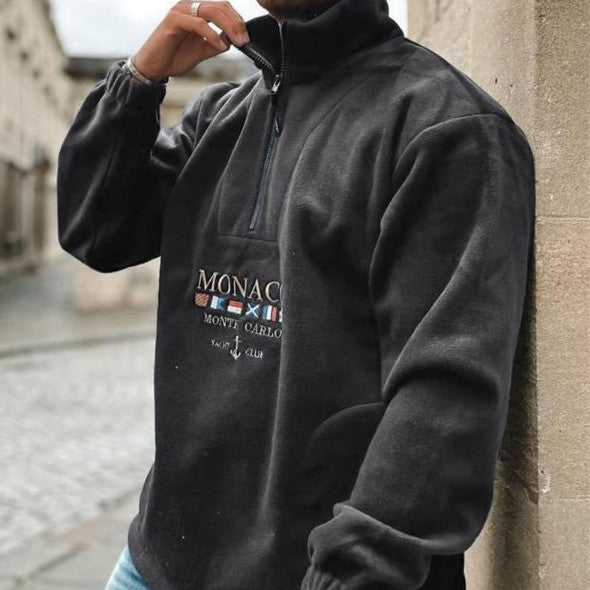 Herrtröja med Halv Rits och Tidlös Elegans 9