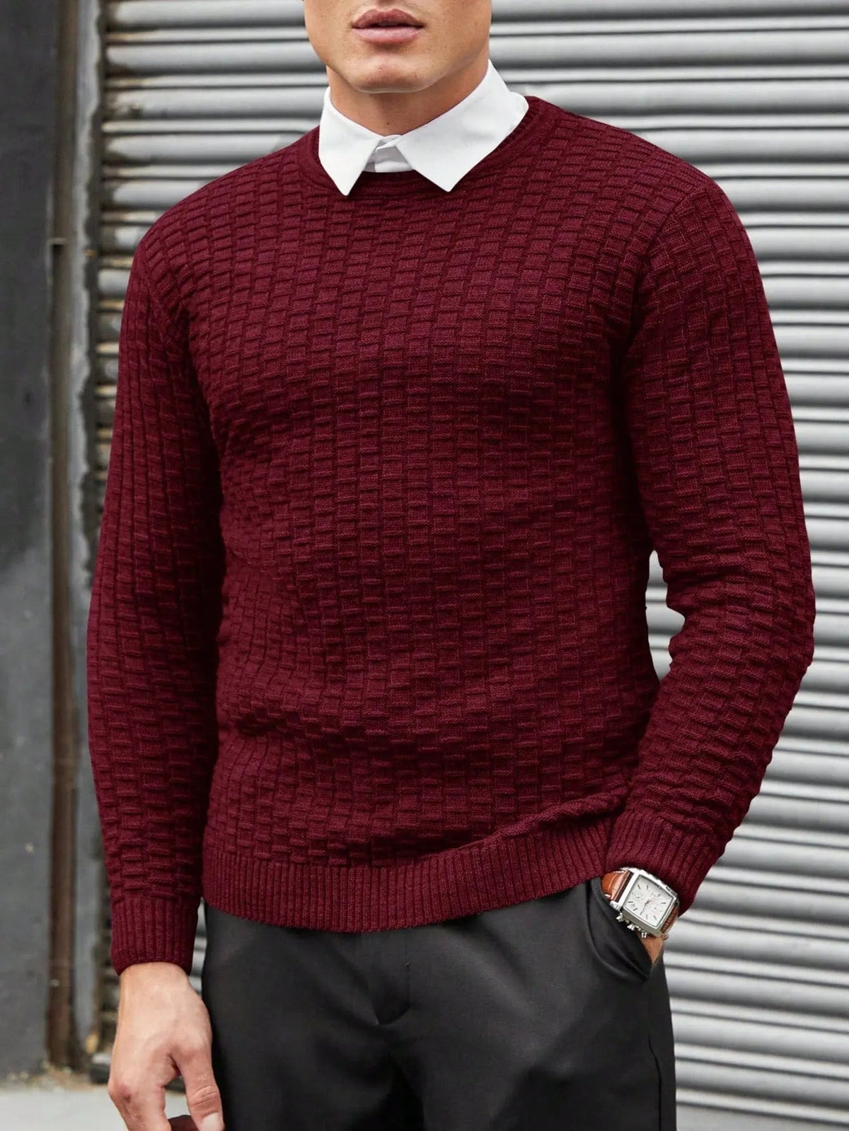 Herrtröja med Jacquarddesign 6