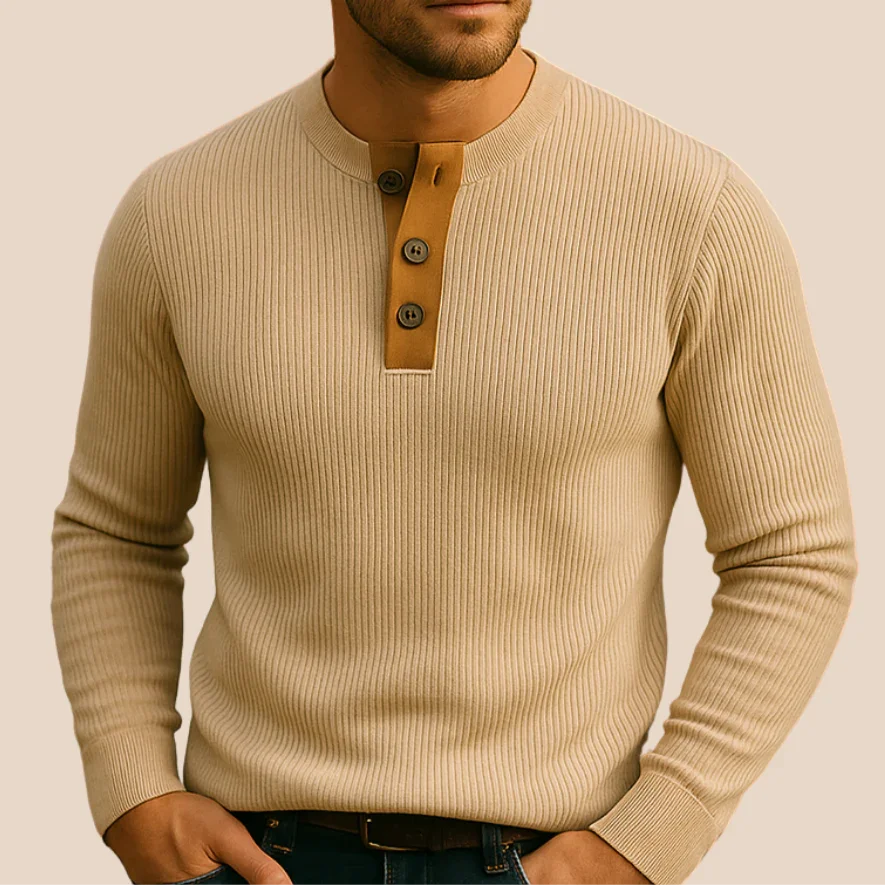 Herrtröja med Kvarts Dragkedja Klassisk Stil 4