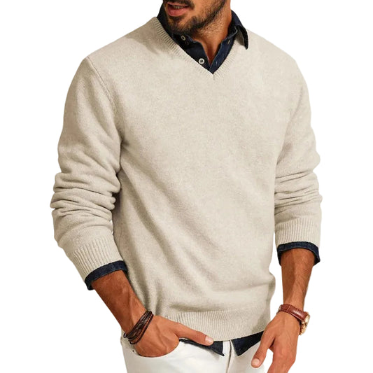 Herrtröja med V-ringning och Slim Fit 0