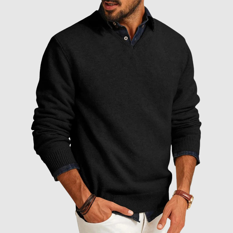 Herrtröja med V-ringning och Slim Fit 1