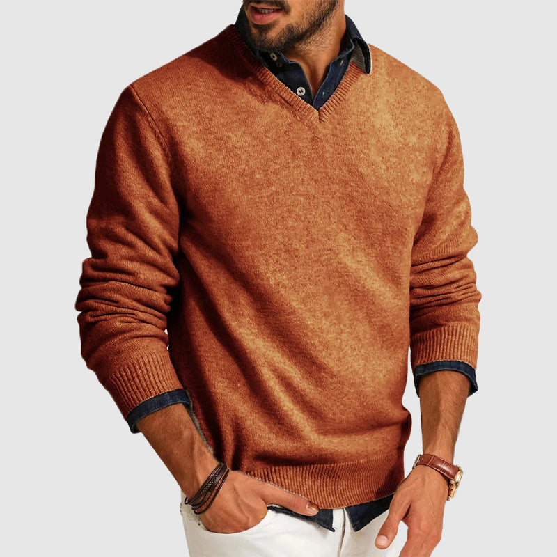 Herrtröja med V-ringning och Slim Fit 3
