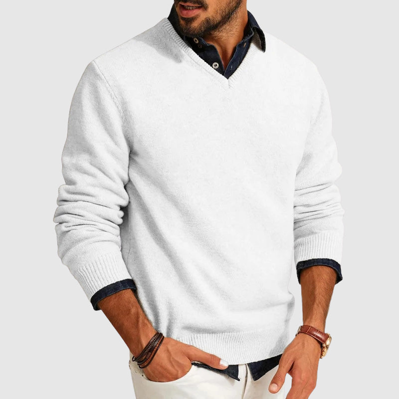 Herrtröja med V-ringning och Slim Fit 4