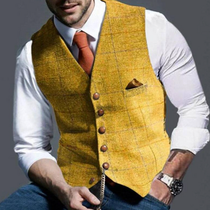 Herrväst Slim Fit med Knappdetaljer 2