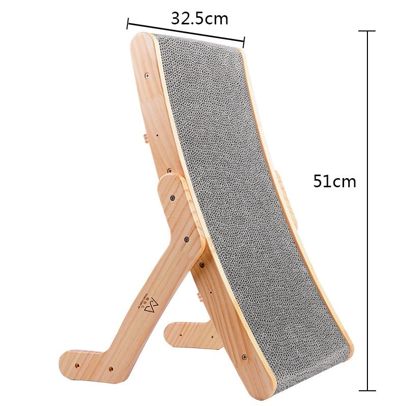 Wooden Cat Scratcher Bed