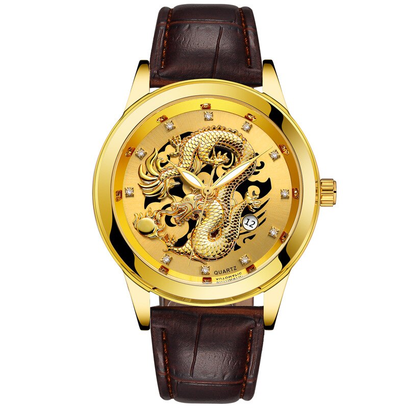 Ultratunn Golden Dragon Klocka