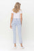 Hög midja raka jeans i ljus denim 4