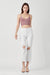 Höga raka cropped jeans för kvinnor i vitt 4