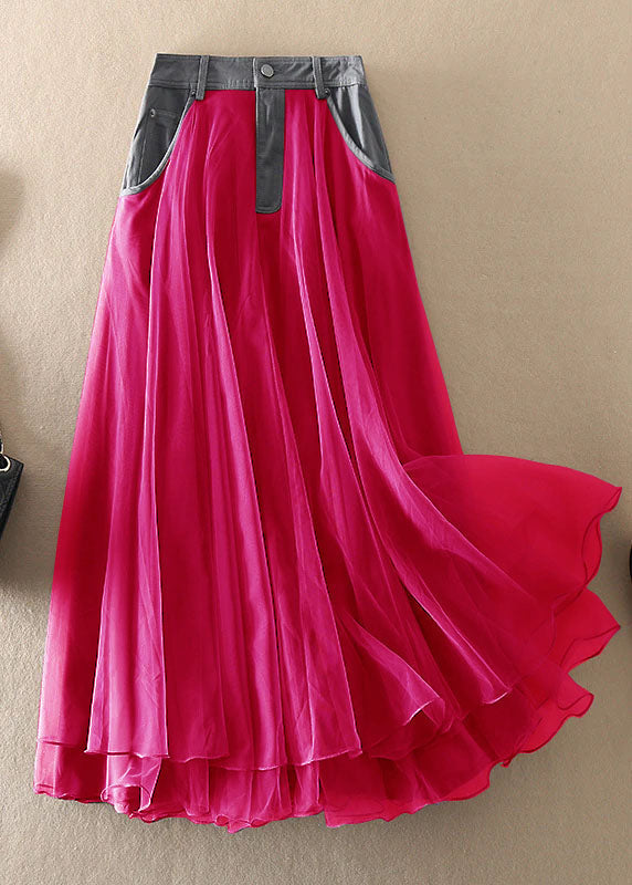 Högmidjad Tyllkjol i Grå för Dam 4