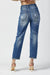Högmidjade Raka Jeans Mörka 3