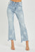 Högmidjade Raka Jeans med Stjärnmönster i Ljus Denim 2
