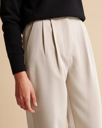 Högmidjade Veckade Byxor Dam för Chic Stil 2