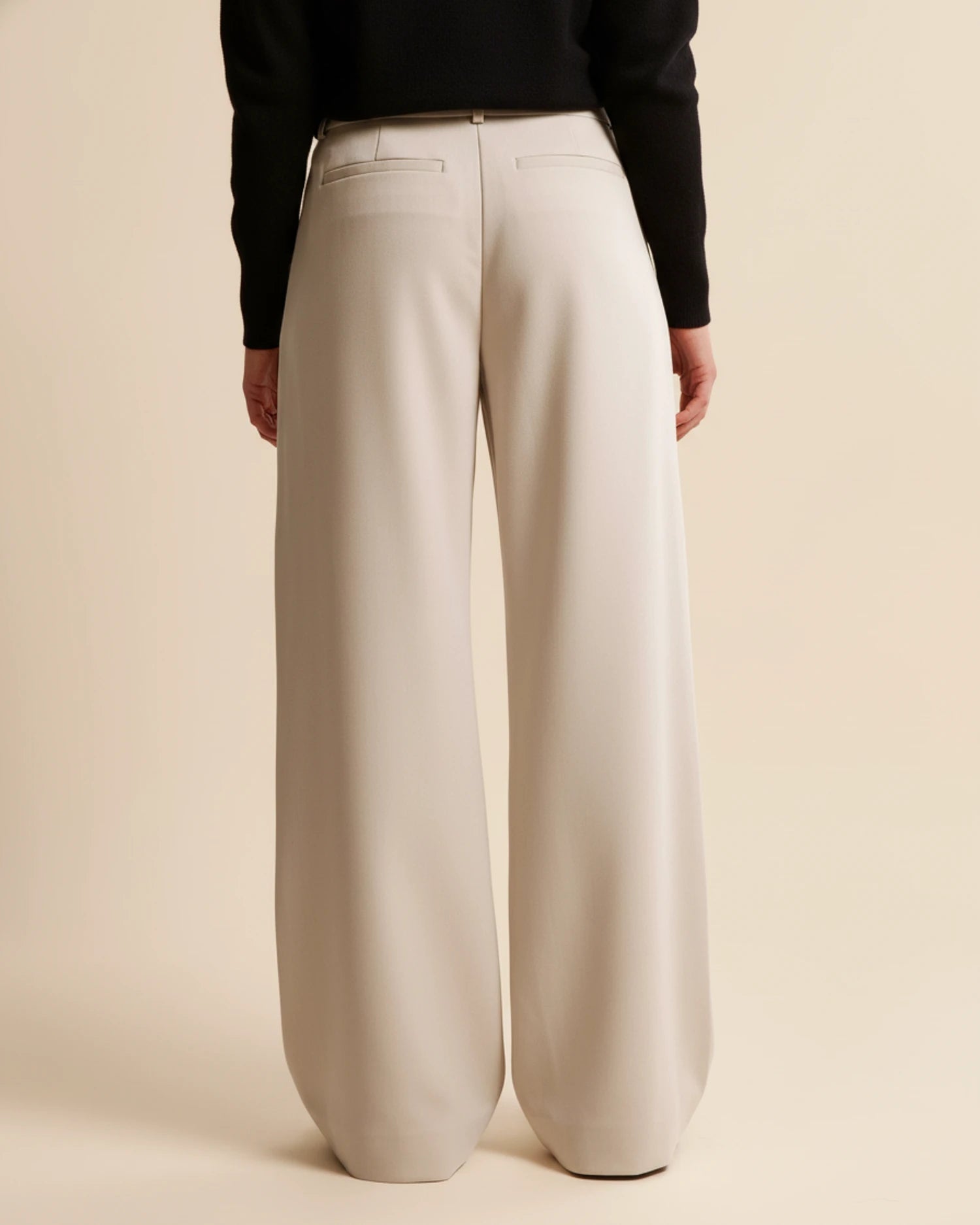 Högmidjade Veckade Byxor Dam för Chic Stil 4