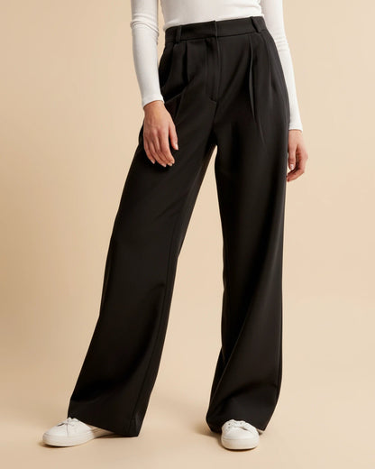 Högmidjade Veckade Byxor Dam för Chic Stil 6