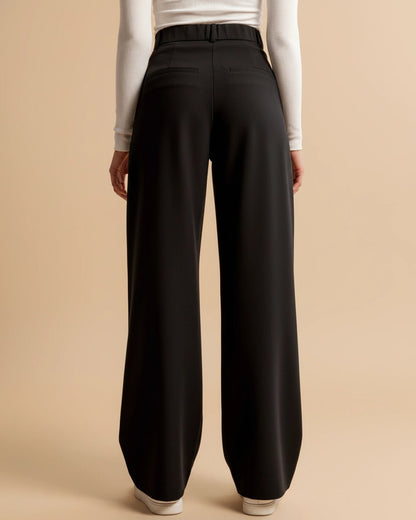 Högmidjade Veckade Byxor Dam för Chic Stil 8
