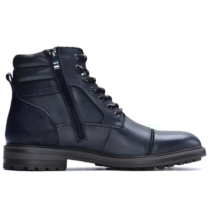 Högskurna Läderstövlar med Cap-Toe Design 7