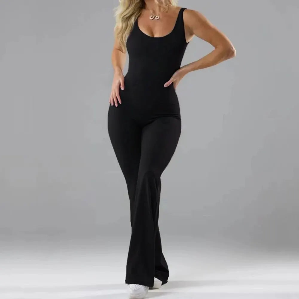 Dam Jumpsuit Blommiga Ben Rygglös Polyester-1