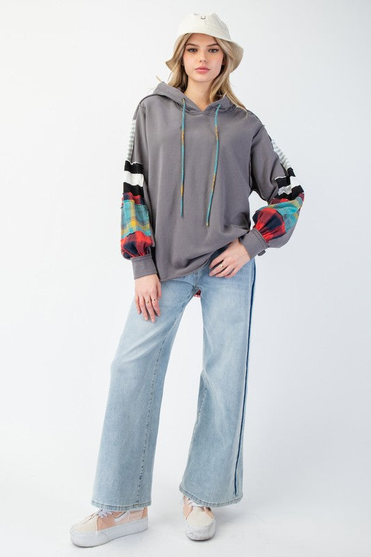 Hoodie Herr Rutig Terry Mjuk Huvtröja 1