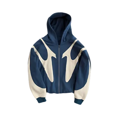 Hoodie Män Retro Design med Dragkedja 0