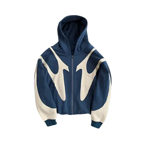 Hoodie Män Retro Design med Dragkedja 0