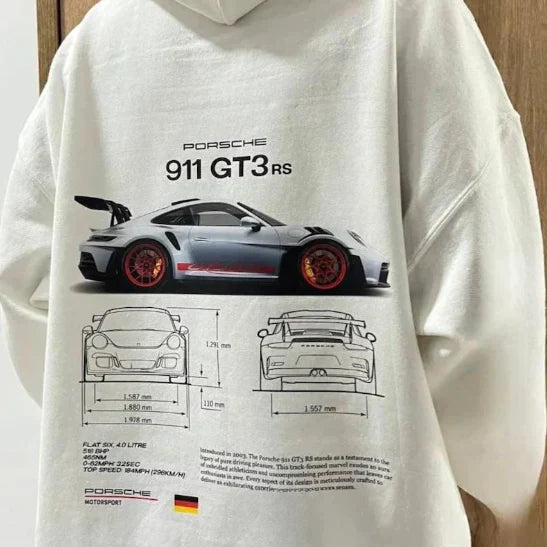 Hoodies Män Oversized Raceprint Mjuk Kattunmix 0