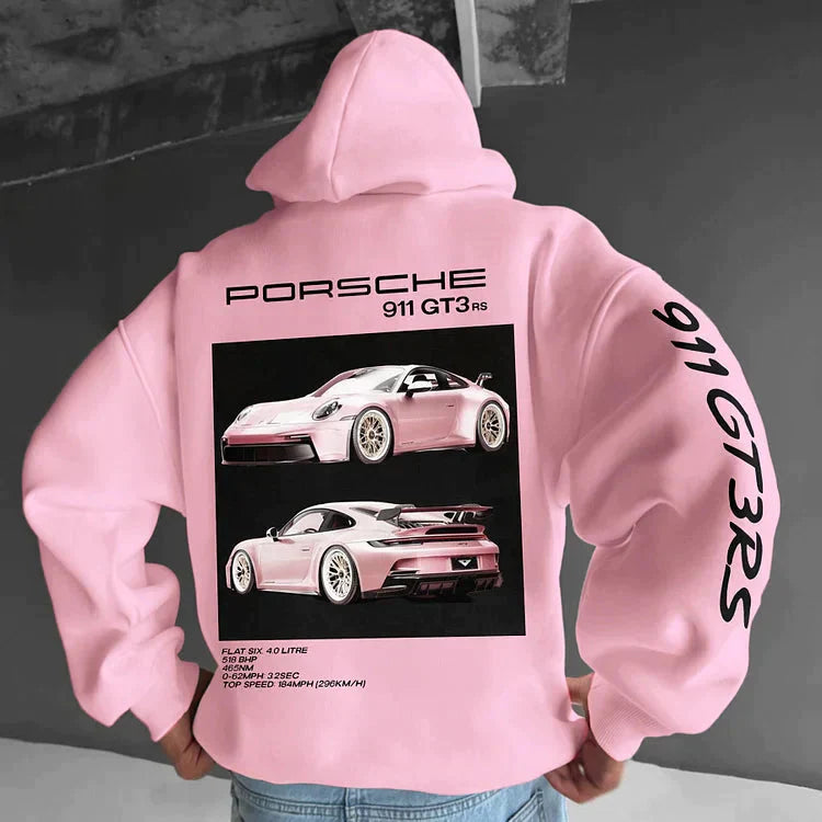 Hoodies Män Oversized Raceprint Mjuk Kattunmix 1