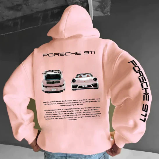Hoodies Män Oversized Raceprint Mjuk Kattunmix 2