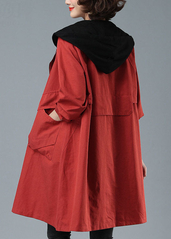 Höstjacka Dam Patchwork med Fickor och Avslappnad Passform 3