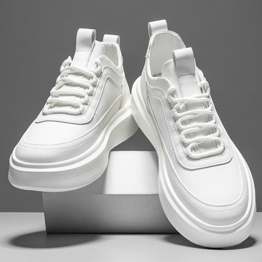 Herr Sneakers Läder Trendig Design Bekväm Passform-1