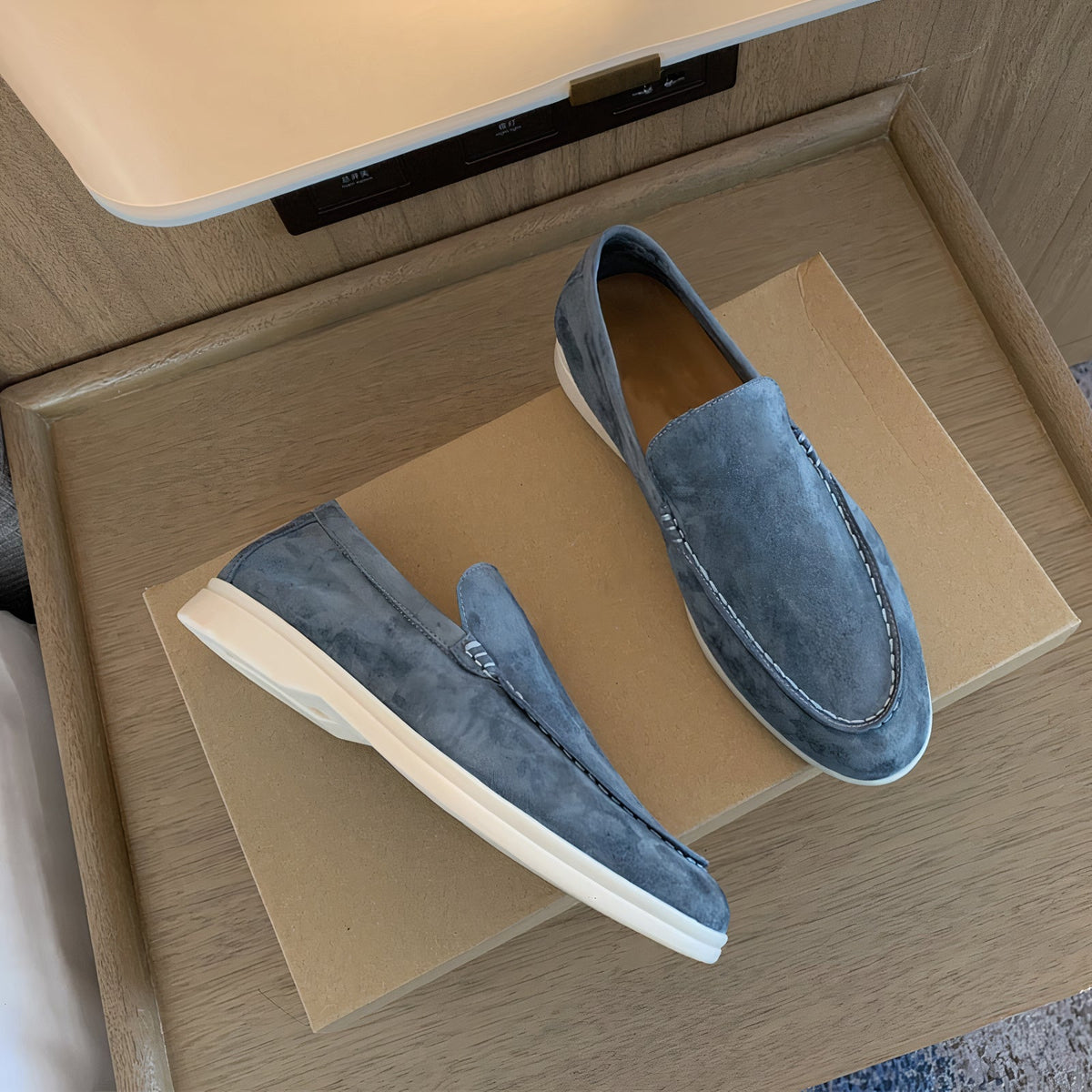Herr Loafers Vintage Stil PU-Läder med Bekväm Passform 5