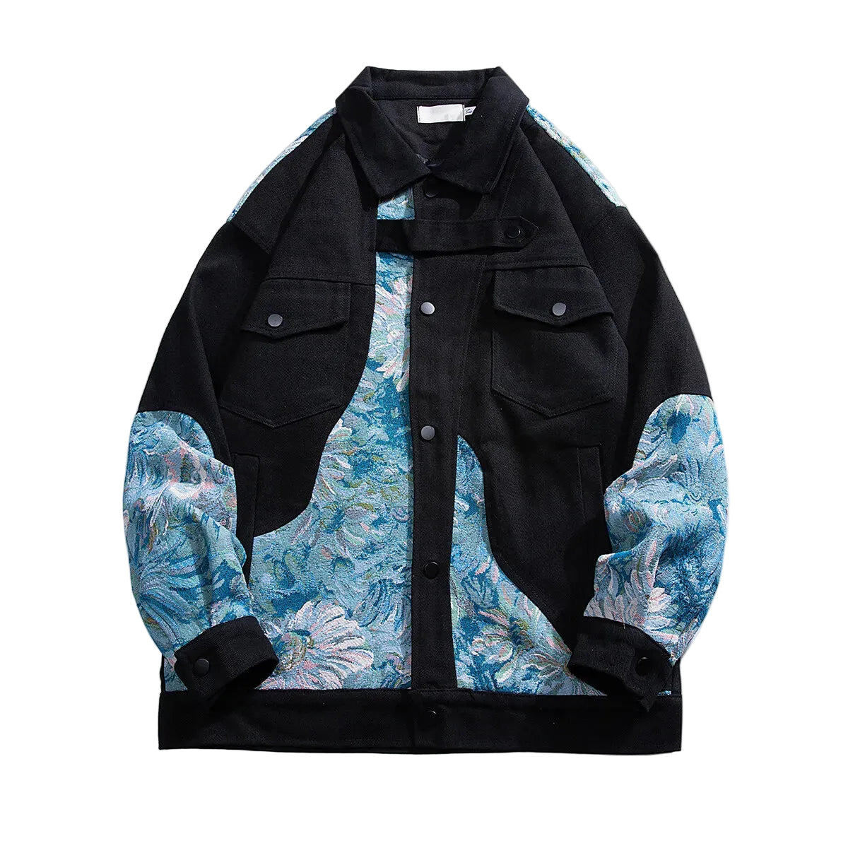 Jeansjacka Dam Oversized Med Broderade Detaljer 0