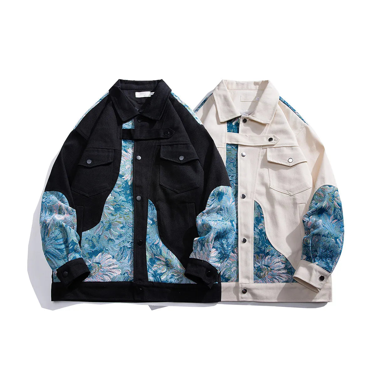 Jeansjacka Dam Oversized Med Broderade Detaljer 2