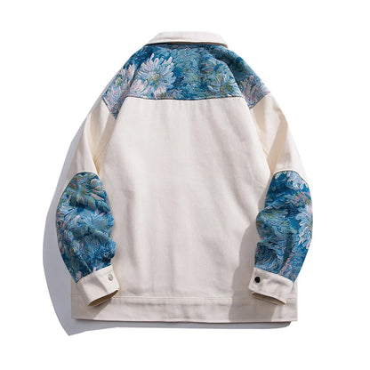 Jeansjacka Dam Oversized Med Broderade Detaljer 3