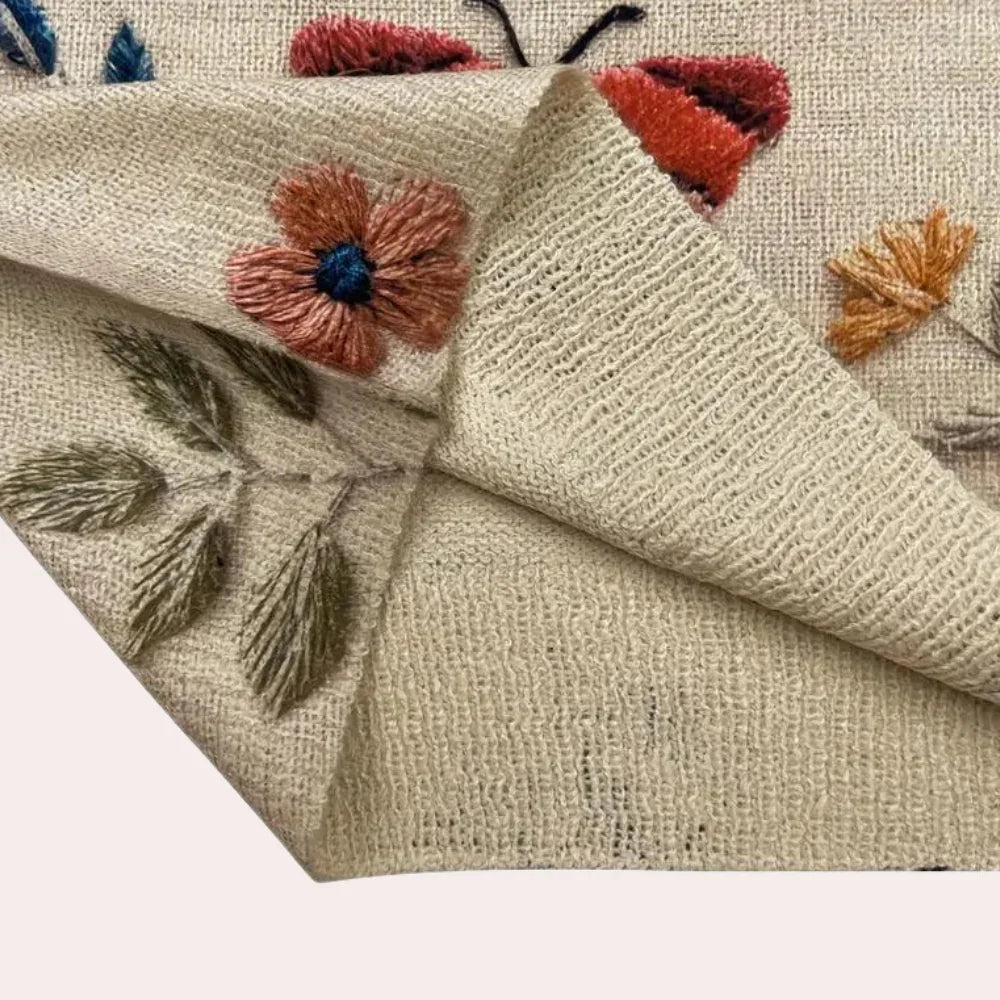 Kabelstickad Tröja Dam Med Trendiga Detaljer 4