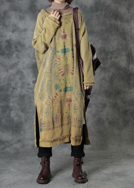 Klänning för kvinnor med O-hals och sidöppning 1