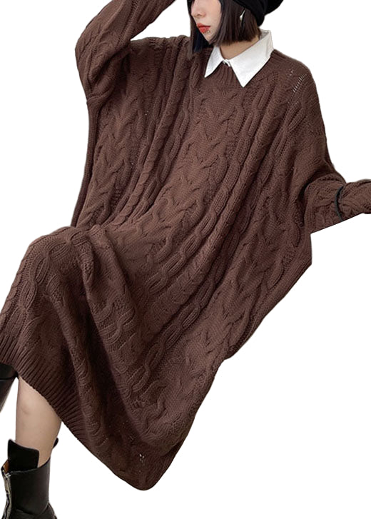 Klänning med O-hals och Jacquardmönster för Damer 0