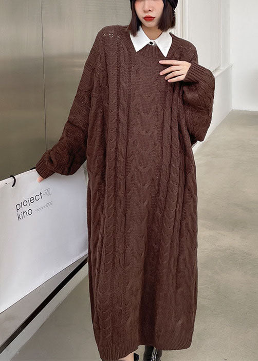 Klänning med O-hals och Jacquardmönster för Damer 2