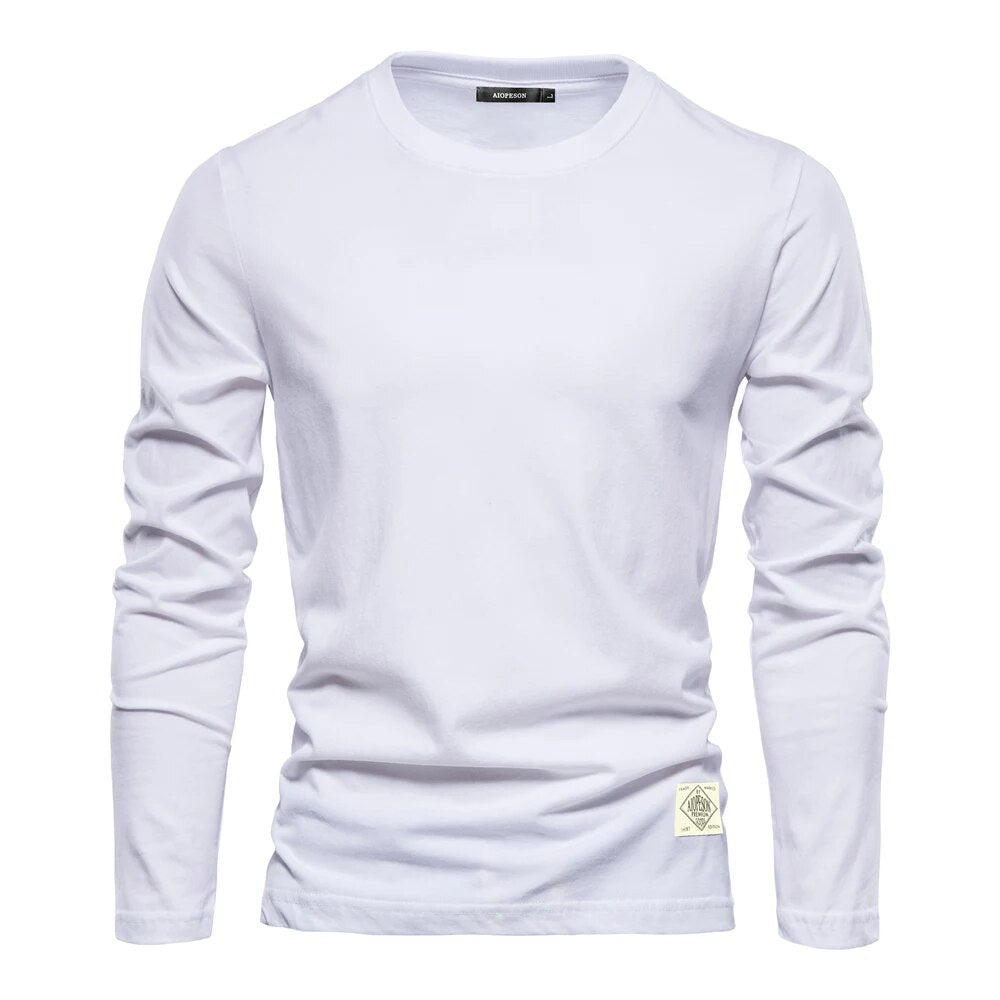 Klassisk Långärmad T-shirt för Män 0