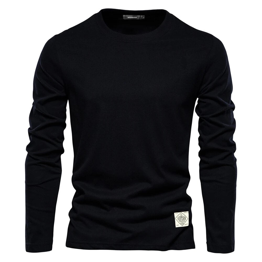 Klassisk Långärmad T-shirt för Män 5