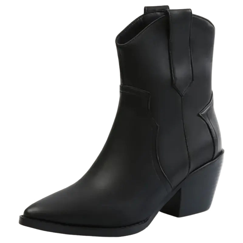 Korta Cowboylaarzen Modern Westernstil Imitationläder 0
