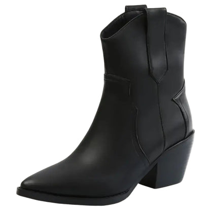 Korta Cowboylaarzen Modern Westernstil Imitationläder 0