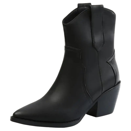 Korta Cowboylaarzen Modern Westernstil Imitationläder 0
