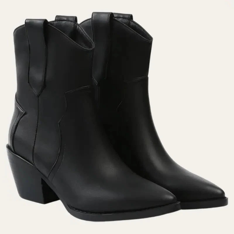Korta Cowboylaarzen Modern Westernstil Imitationläder 2
